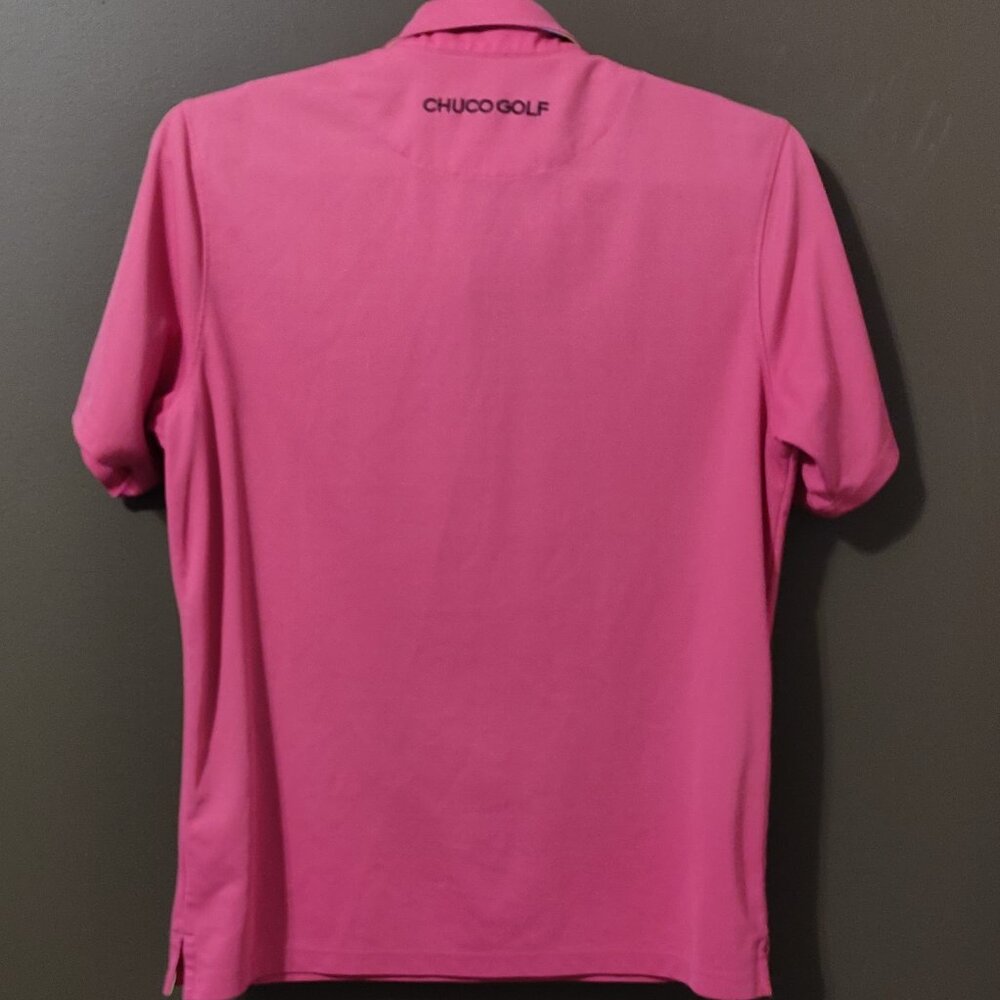 Chuco Golf Polo In Pink With Embroidered Logo SIZE LARGE - Picture 5 of 6